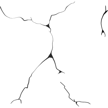 broken cracked porcelain doll face black