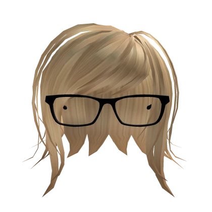 Short 2000s Twee Nerdy Glasses Hair Blonde