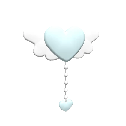 Angelic Heart Hairclip Blue