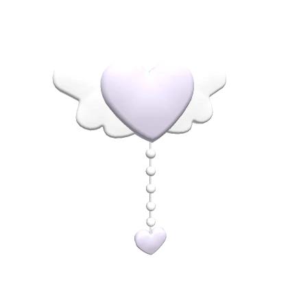 Angelic Heart Hairclip Purple