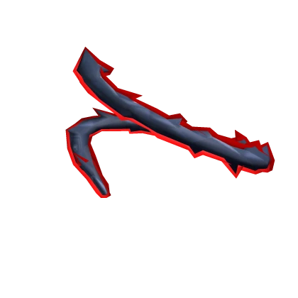 Thorn black and red aura cartoony outline - bottom