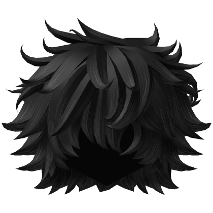 Black Crazy Messy Emo Hair