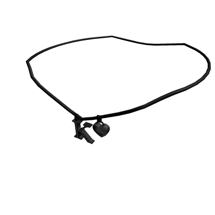 1.0 Initial Necklace: K (Black)