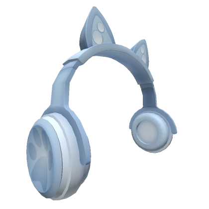 Cute Cat Headphones Blue