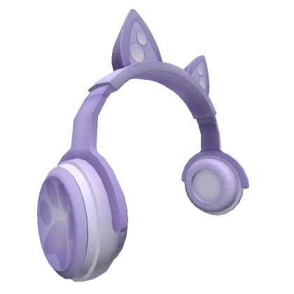 Cute Cat Headphones Purple