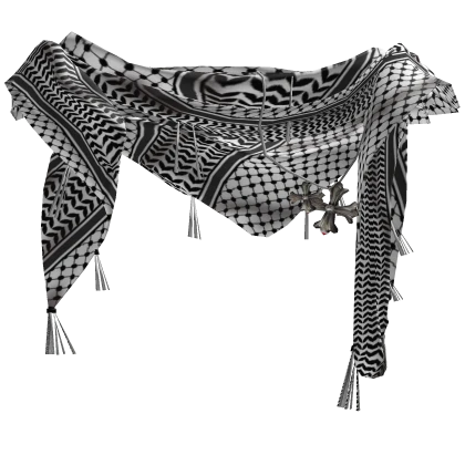 Wrapped Keffiyeh Scarf w chrome