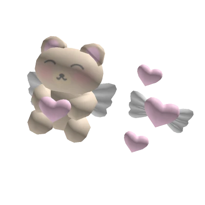 kawaii pastel baby bear heart hairclips