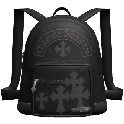 🖤 Black Chrome Heart Backpack 🖤