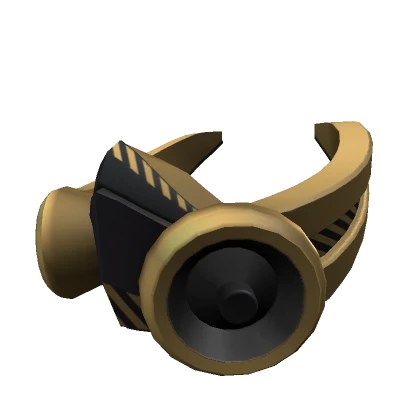 Golden Cyber Gas Mask