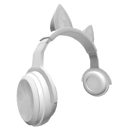 Cute Cat Headphones White