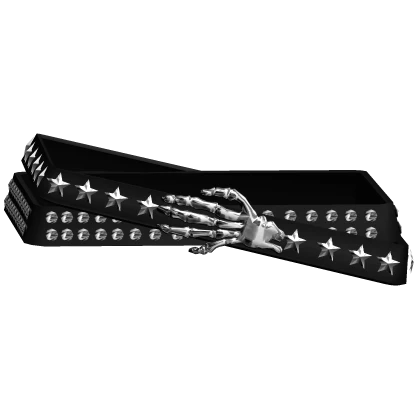 chrome skeleton hand belt