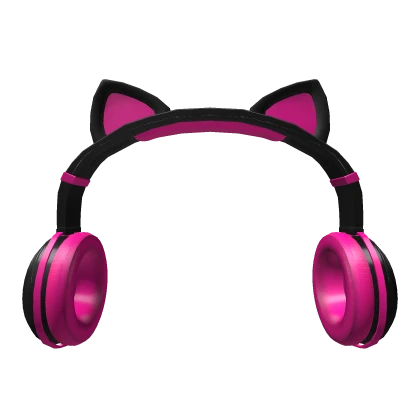 🔵 Blueberry Cat Headphones Black Pink