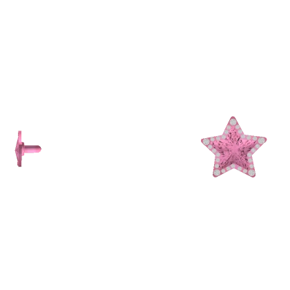 Pink Star Stud Cheek Piercings 3.0