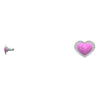 Pink Heart Stud Cheek Piercings 1.0