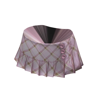 Vintage Plaid Mini Skirt | Pink