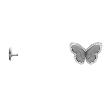 Silver Butterfly Stud Cheek Piercing 1.0