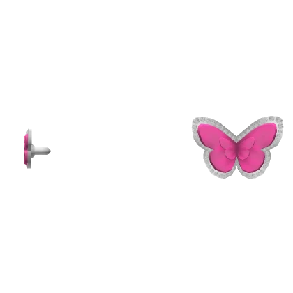 Pink Butterfly Stud Cheek Piercing 1.0