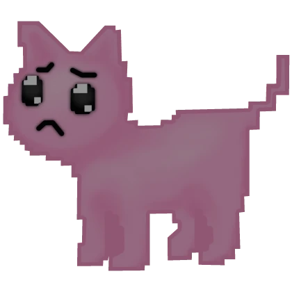 ♡ : cute pink pixel sad cat p-chan nso hair clip
