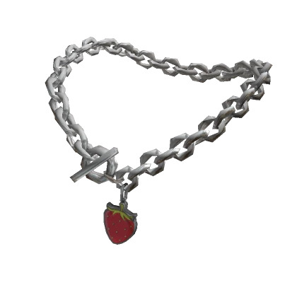 Strawberry on chain necklace