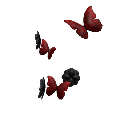 ♡Red/Black Butterfly Flower Shoulder Aura♡ [Right]