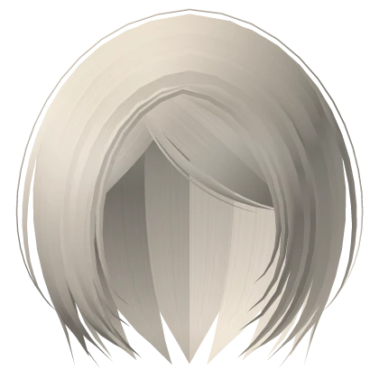 ^_^ short cute wispy bob w side bangs blonde