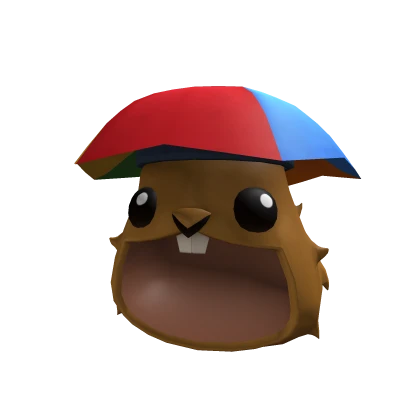 Chipmunk Head with Umbrella Hat