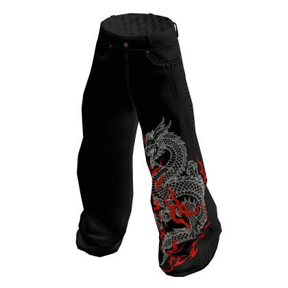 Y2K Dragon Baggy Jeans