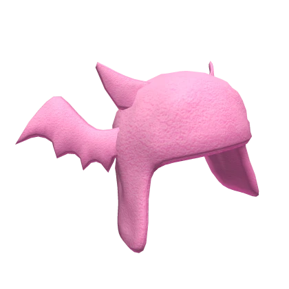 Pink Fuzzy Bat Wing Hat