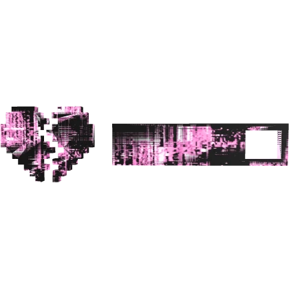 Cupid Pink Glitch Broken Heart 8-Bit Hp Bar