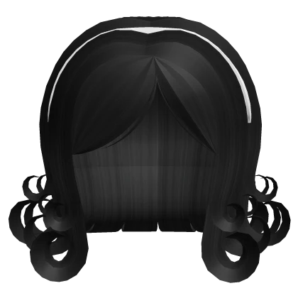 60s Vintage Short Flipped Hair w/Headband (Black)