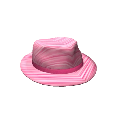 Pink Striped Party Fedora