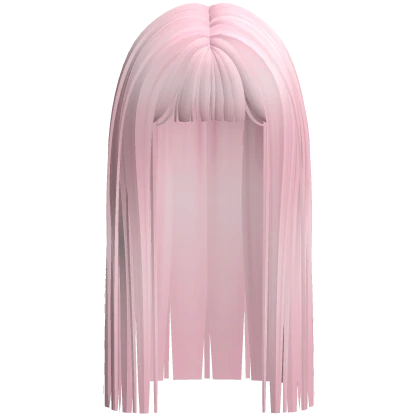 ♡ (higher) pink long straight hime cut hair