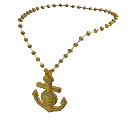 Pirate's Anchor gold necklace 1.0