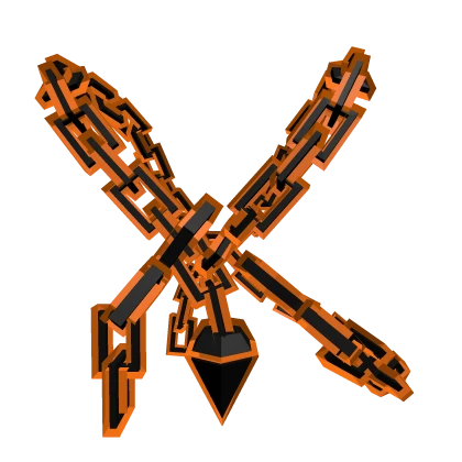 Orange Cartoony Glowing Body Chains