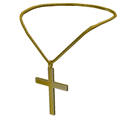 1.0 Holy gold metal cross necklace