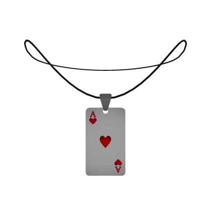 Ace of Hearts Necklace Red