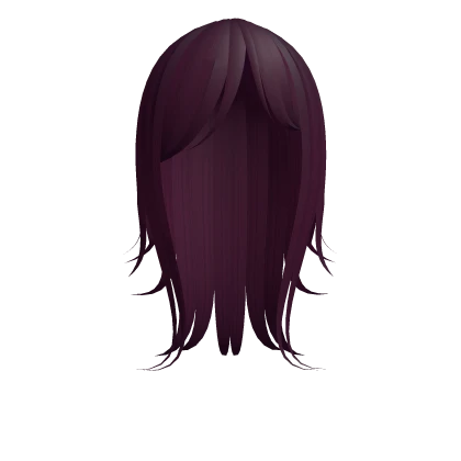 ♡ : plum wispy long wolf cut hair 