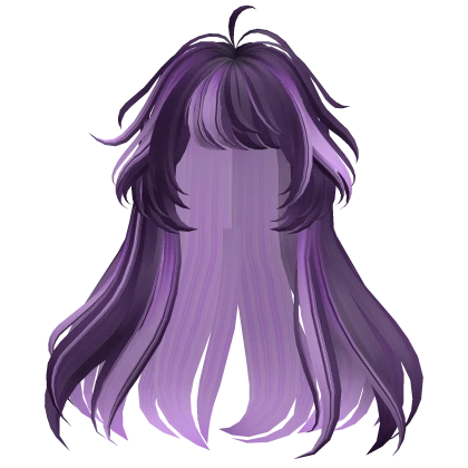 Two-Tone Long Anime Girl Hair (Purple)