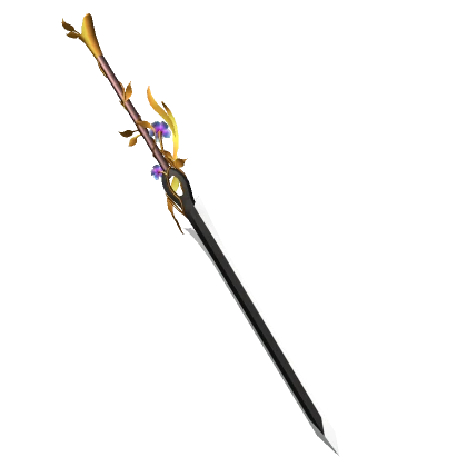 Black and gold longsword