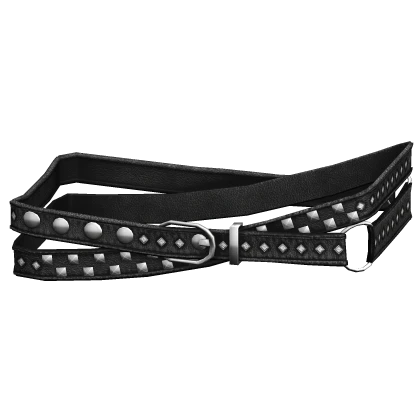 Black Emo Punk Studded Belt
