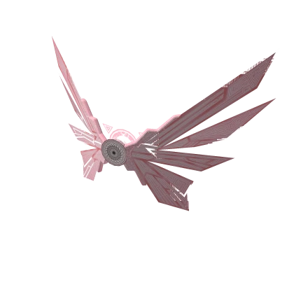 Glitching Pink Ancient Circuit Line Mecha Wings