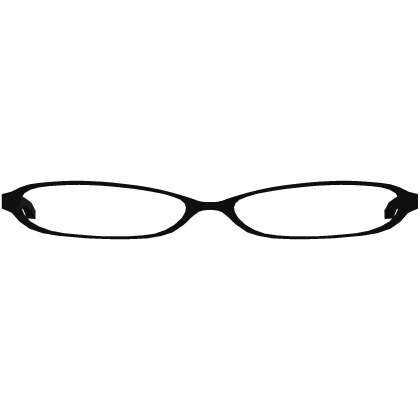 Black Office Siren Glasses Low Trendy Y2K 