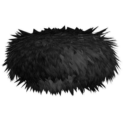 Fluffy Black Fur Headband