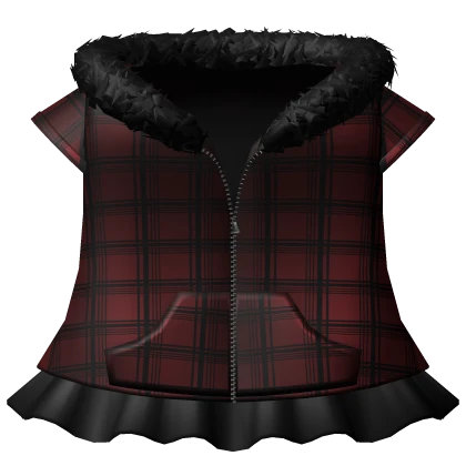 gothic cute plaid hoodie & mini skirt 3.0 - red