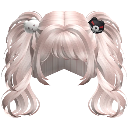 Junko Cute Evil Bear Anime Messy Pigtails