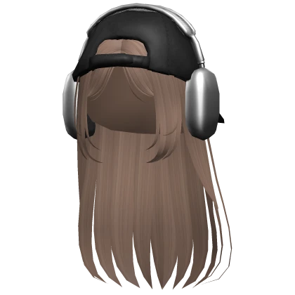 Milktea Hair w Cap + Headphones