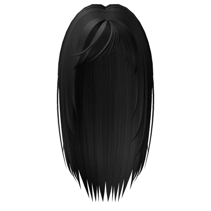 Long Shoujo Horror Protagonist Side Hair (Black)