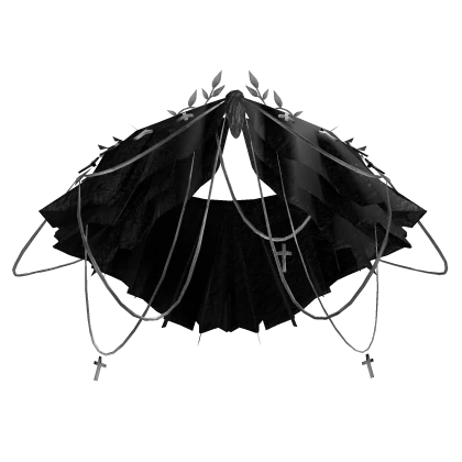 Black Silver Ornate Royal Veil