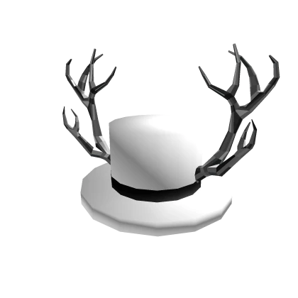 White Top Hat + Antlers 