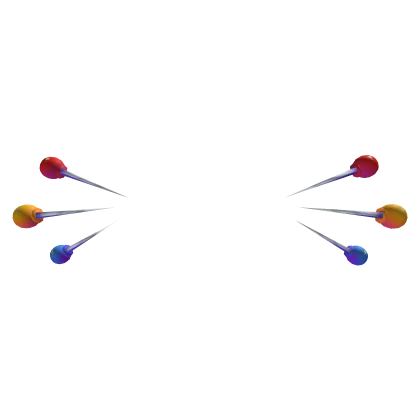 Multicolored pin whiskers / eyelashes